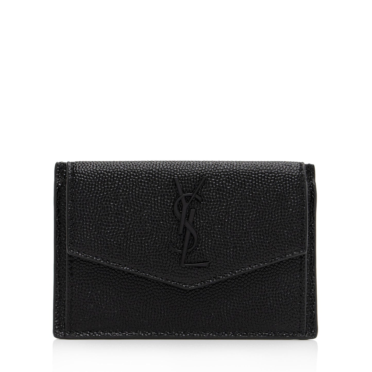 Saint Laurent Grain De Poudre Embossed Leather Uptown Card Case cCTA04