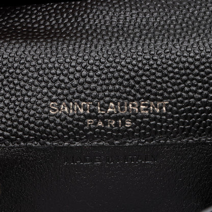 Saint Laurent Grain De Poudre Embossed Leather Uptown Card Case cCTA04