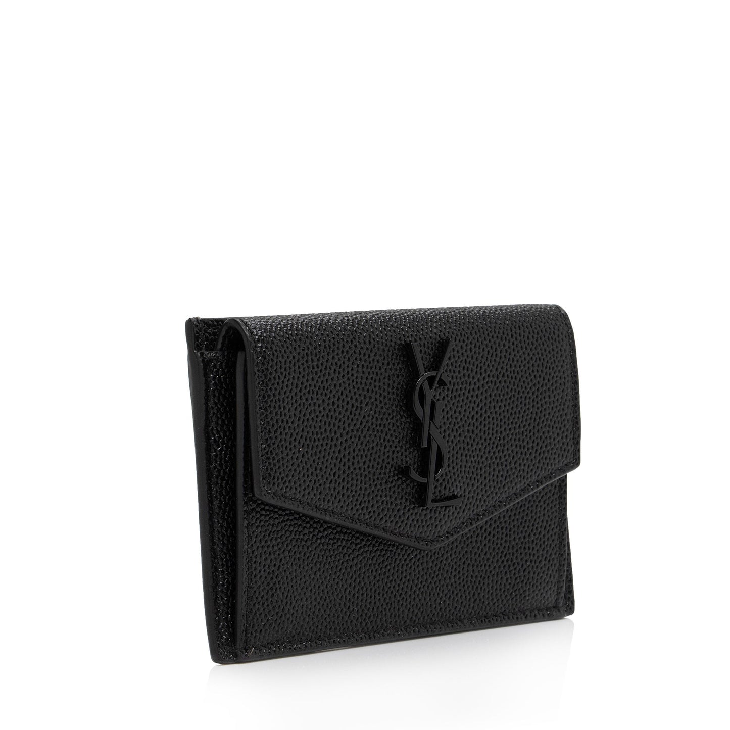 Saint Laurent Grain De Poudre Embossed Leather Uptown Card Case cCTA04