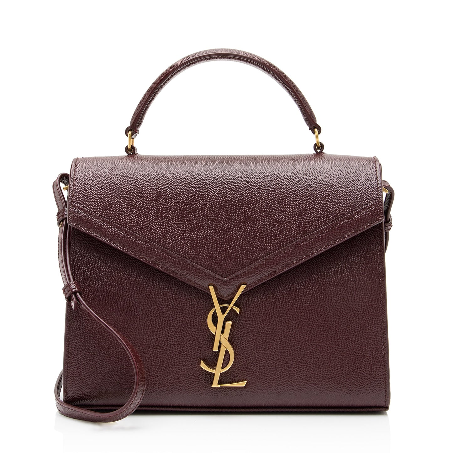 Saint Laurent Grain de Poudre Classic Monogram Cassandra Medium Top Handle Bag thY3yI