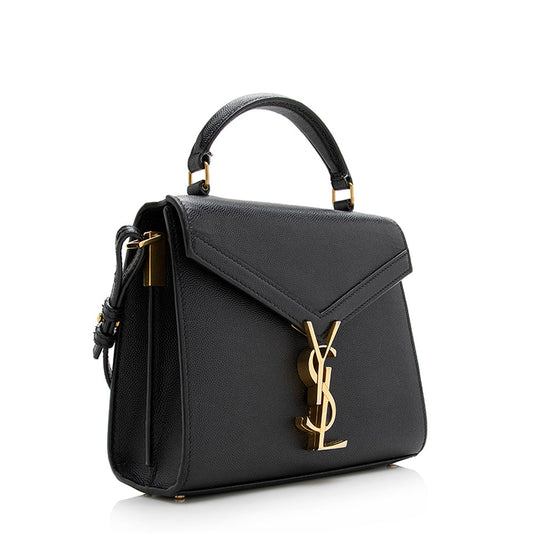 Saint Laurent Grain de Poudre Classic Monogram Cassandra Mini Top Handle Bag - FINAL SALE 21308