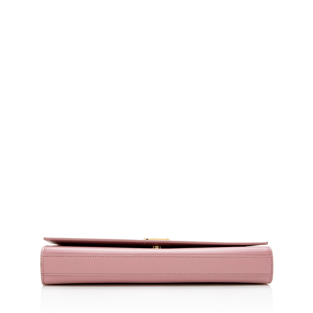 Saint Laurent Grain de Poudre Cassandre Clutch 18442