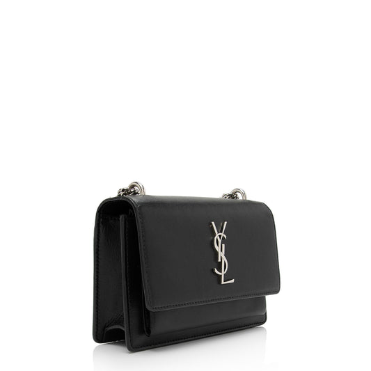 Saint Laurent Smooth Calfskin Monogram Sunset Mini Wallet on Chain Bag JIh0bZ