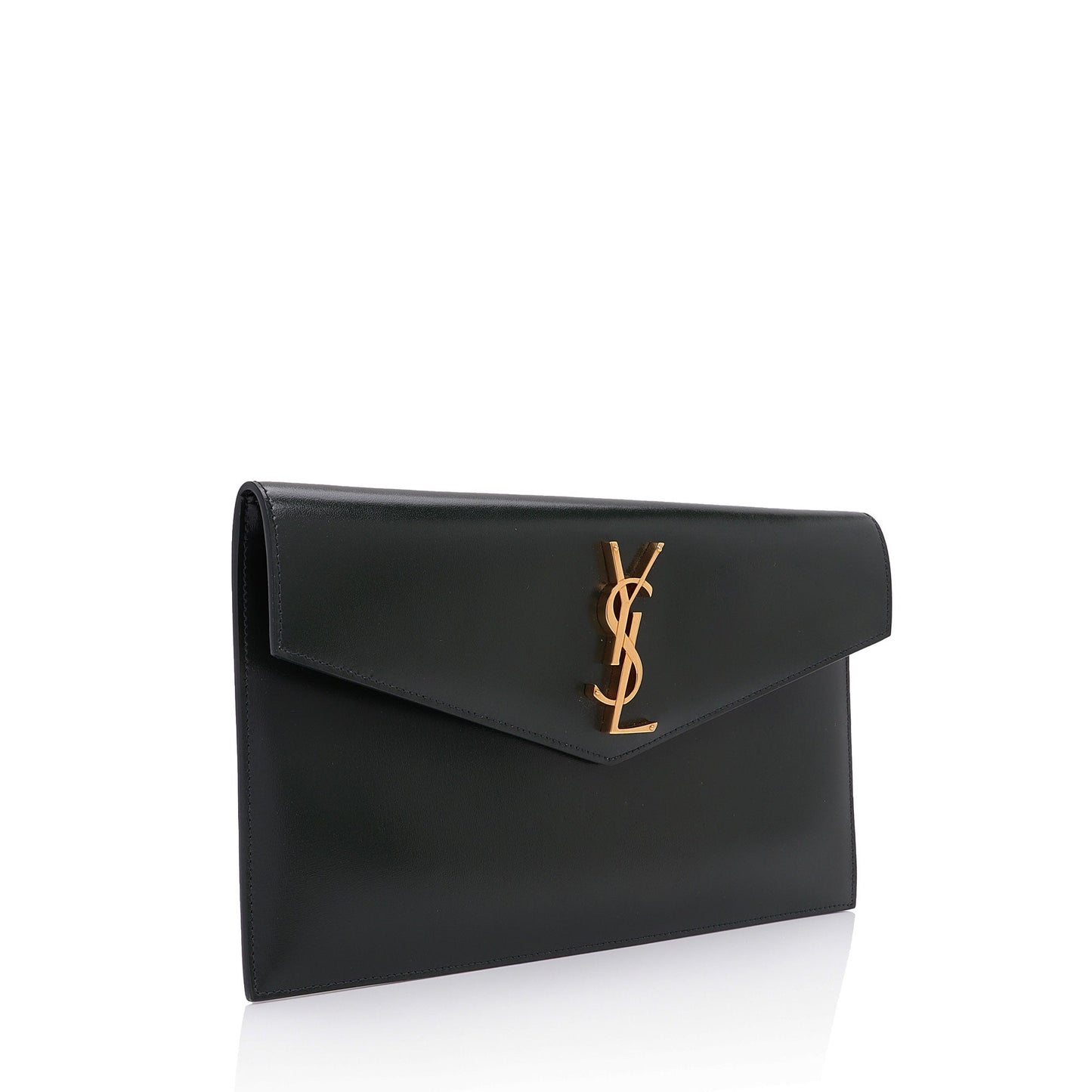 Saint Laurent Smooth Calfskin Monogram Uptown Clutch HaidnQ