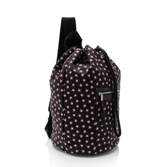 Saint Laurent Star Print Canvas City Sailor Backpack Vua4jd