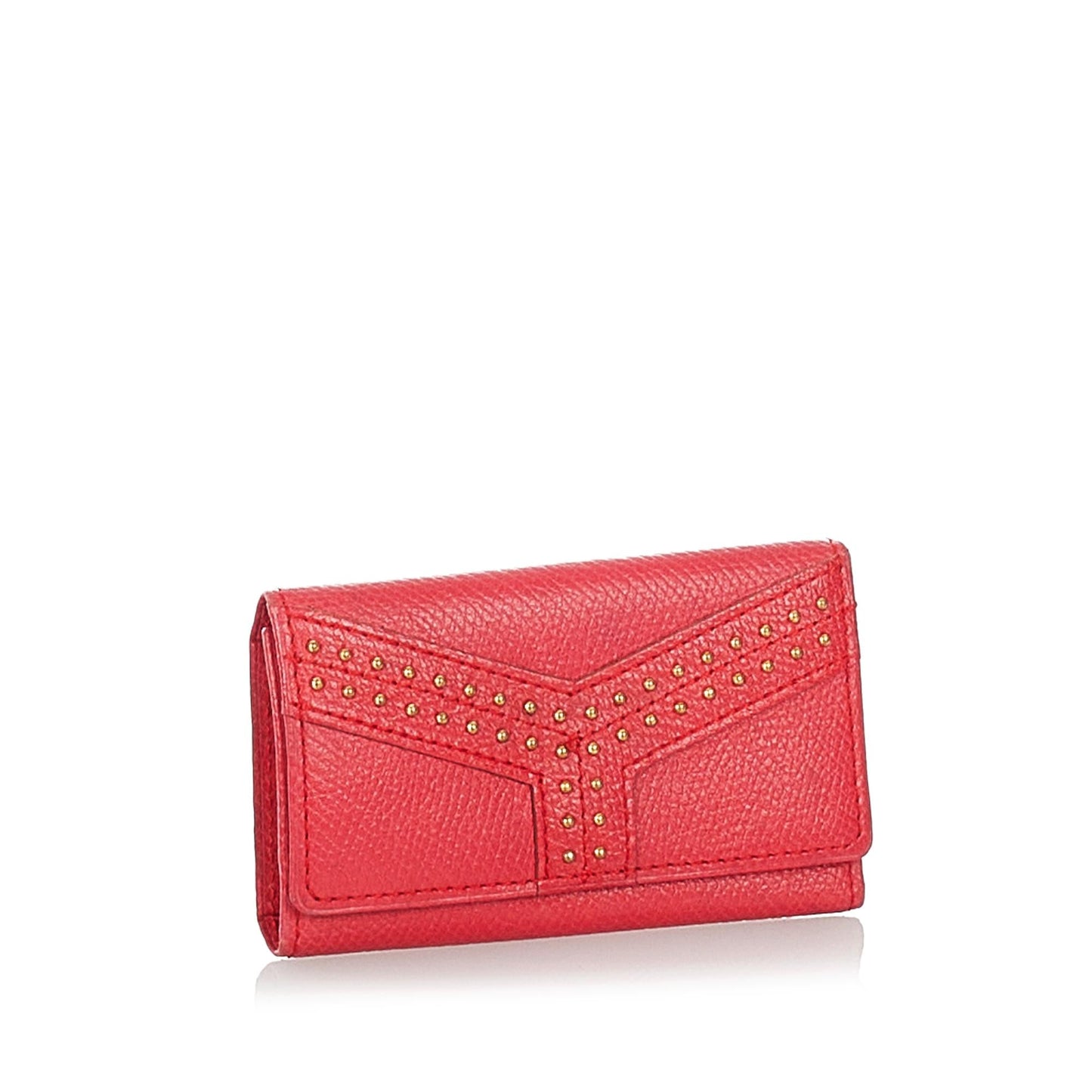 Saint Laurent Studded Leather Key Holder (SHG-26978