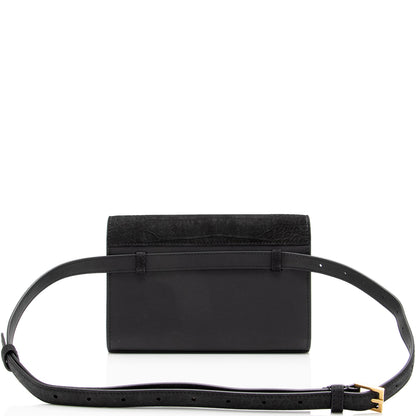 Saint Laurent Suede Croc Embossed Kate Belt Bag fiWAvm