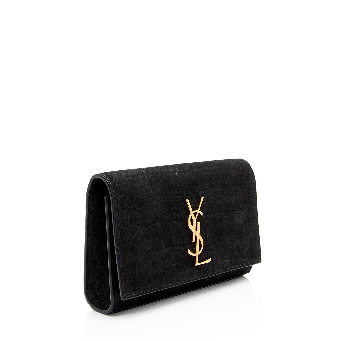 Saint Laurent Suede Croc Embossed Kate Belt Bag fiWAvm