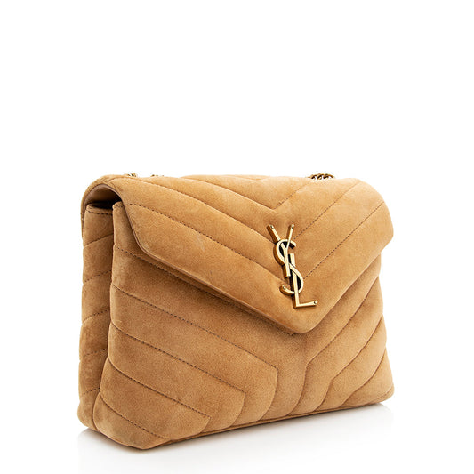 Saint Laurent Suede LouLou Small Shoulder Bag 19254