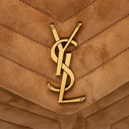 Saint Laurent Suede Monogram LouLou Chain Medium Shoulder Bag KL7XZO