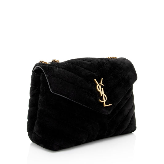 Saint Laurent Suede Monogram LouLou Chain Small Crossbody Bag 3u0yIz