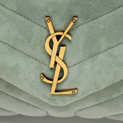 Saint Laurent Suede Monogram LouLou Chain Small Crossbody Bag 5HorIW