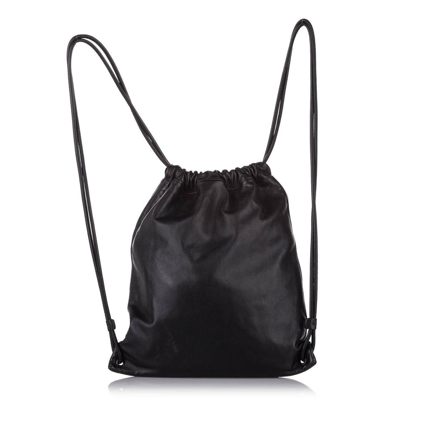 Saint Laurent Teddy Drawstring Leather Backpack (SHG-24541