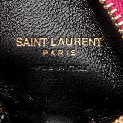 Saint Laurent Tweed Lambskin Monogram Jaime Cube Charm LTFDpm