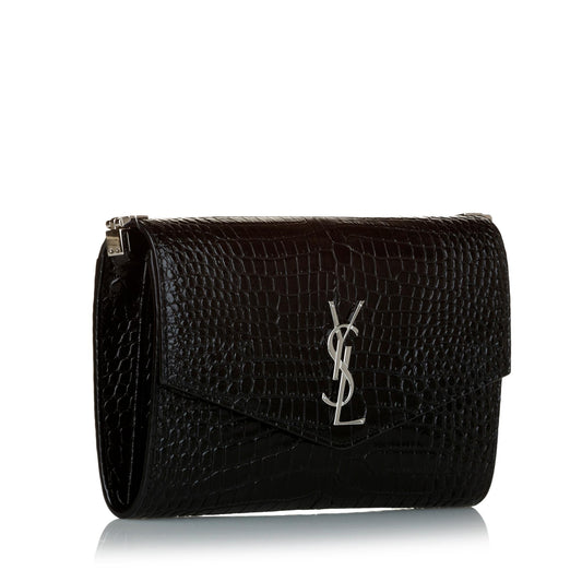 Saint Laurent Uptown Embossed Leather Crossbody Bag (SHG-33189