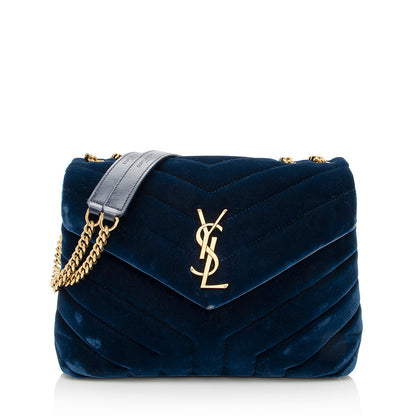 Saint Laurent Velvet LouLou Small Shoulder Bag 21772