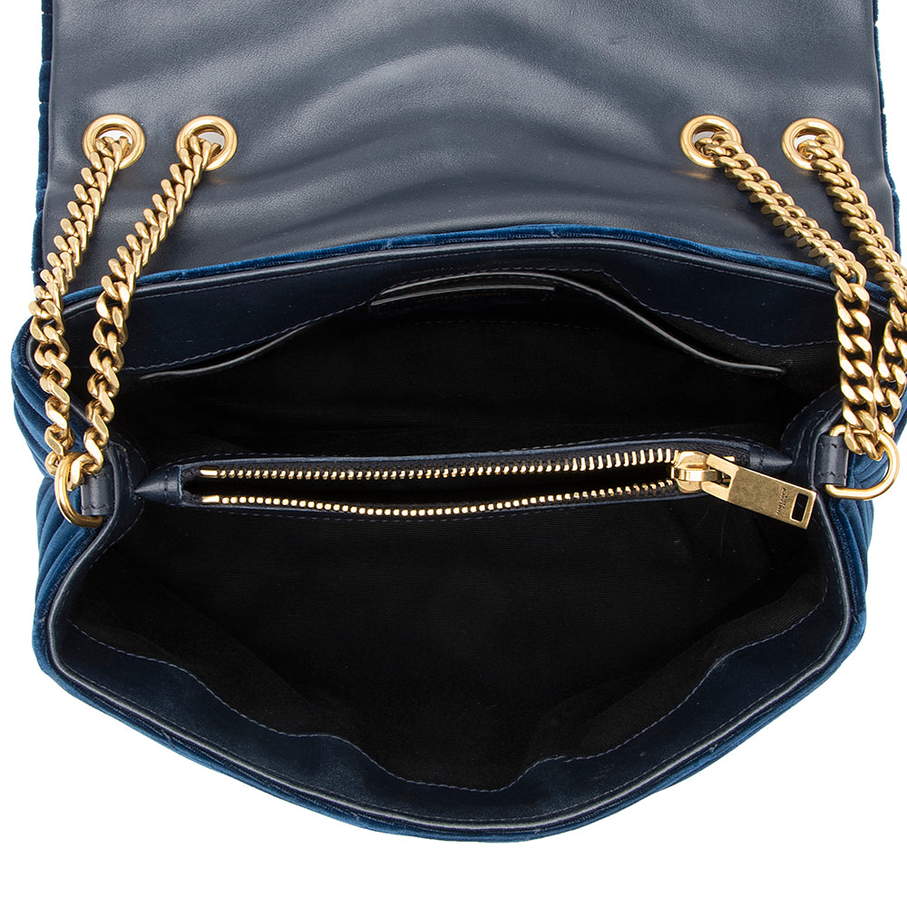 Saint Laurent Velvet LouLou Small Shoulder Bag 21772