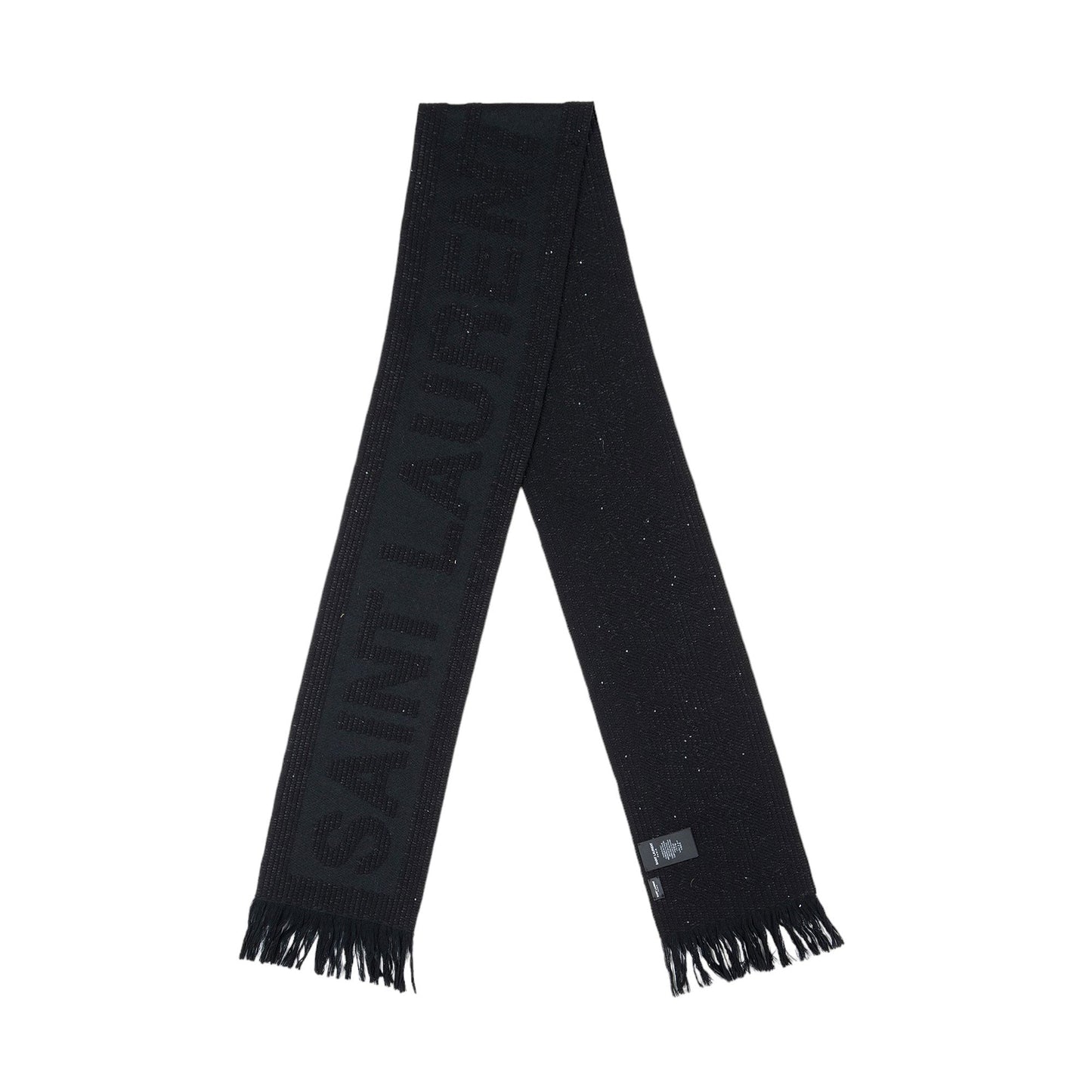 Saint Laurent Wool Silk Sequin Logo Scarf WwCpBB