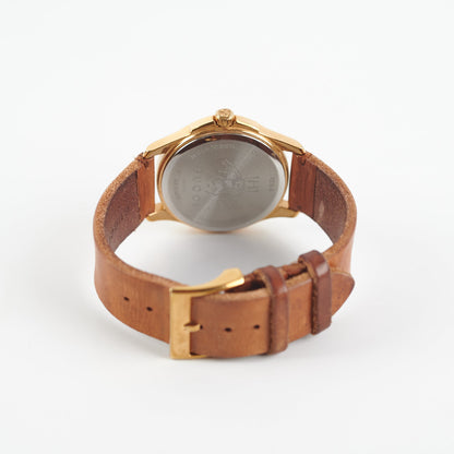 Gucci Timeless Bee Leather Strap Watch Brown