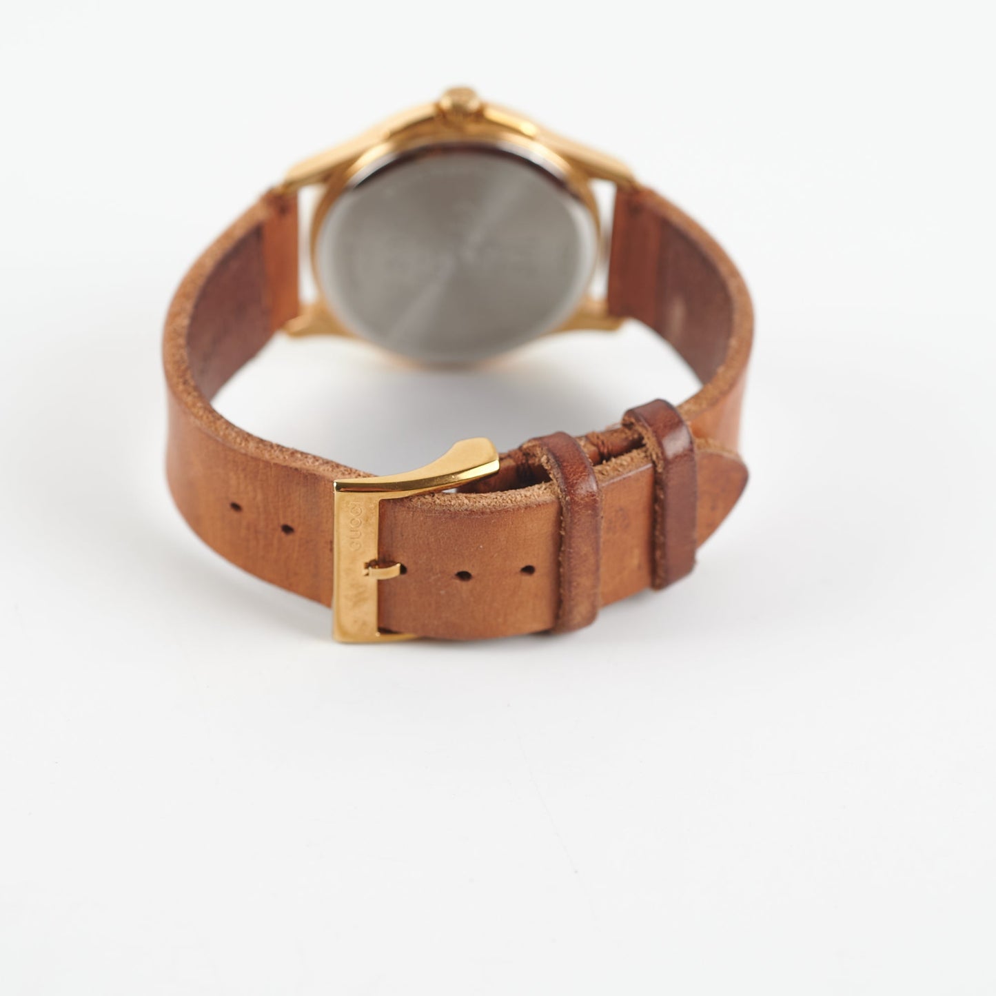 Gucci Timeless Bee Leather Strap Watch Brown