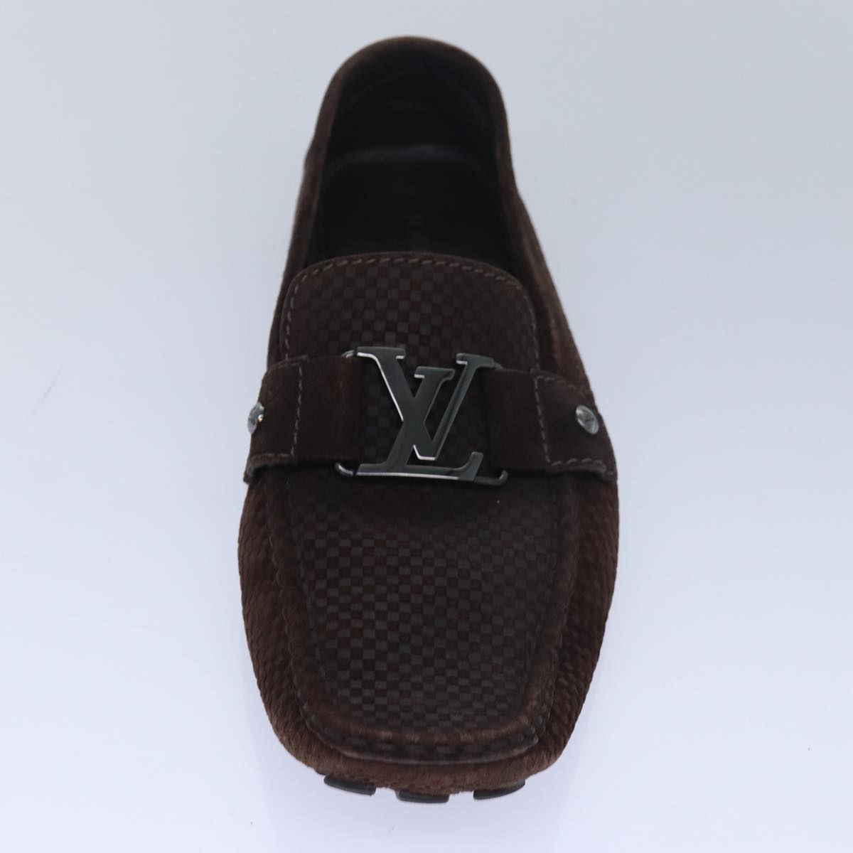 LOUIS VUITTON Shoes Suede 8M Brown  ac3135