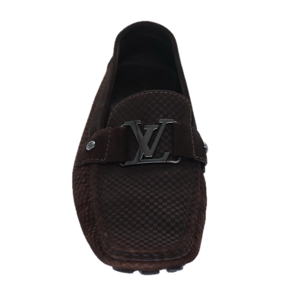 LOUIS VUITTON Shoes Suede 8M Brown  ac3135