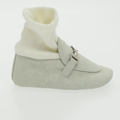 GUCCI Baby Shoes Suede White ac3288