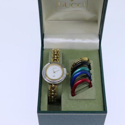 GUCCI Bezel 6 Metallic Color Watches Gold Silver Multicolor am5958