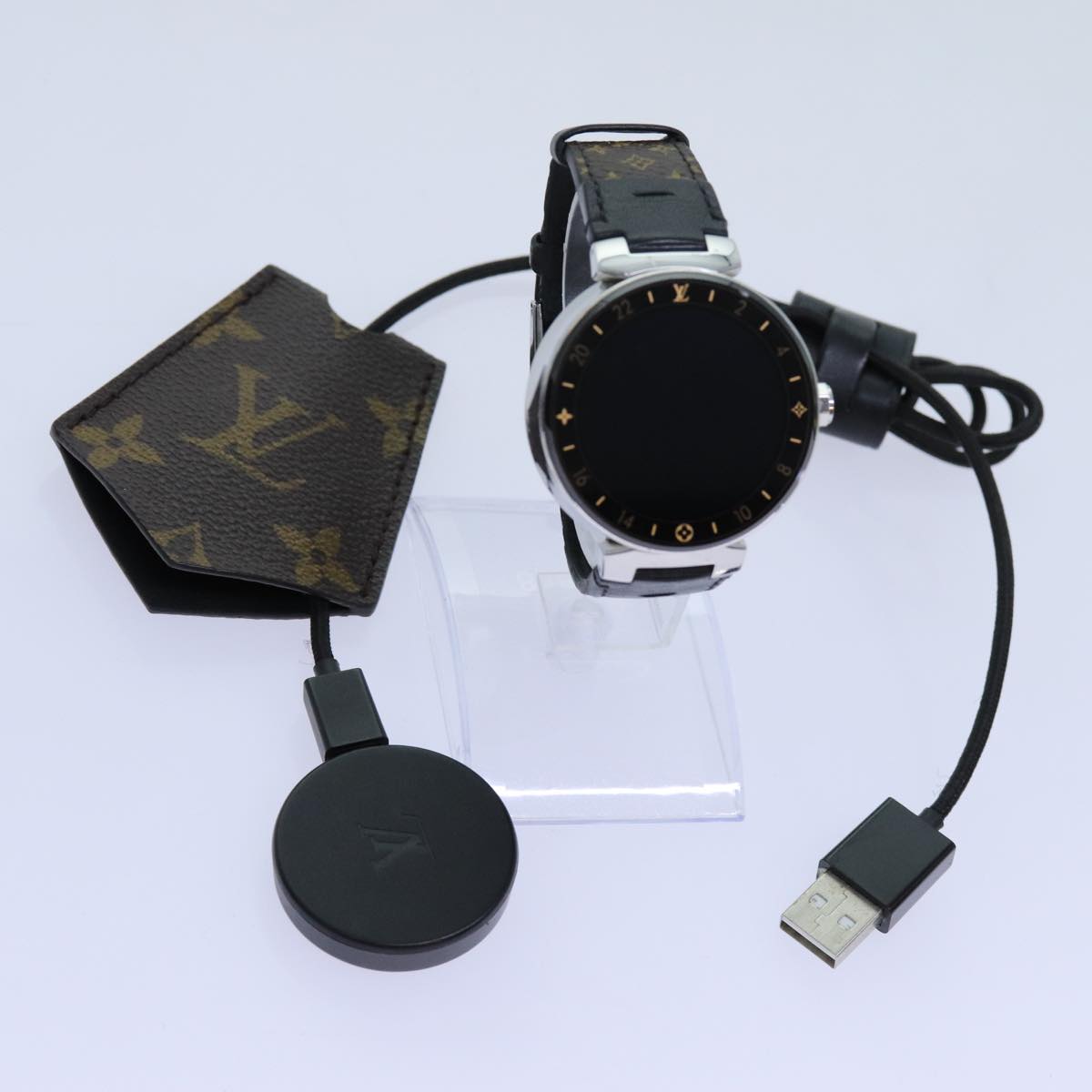 LOUIS VUITTON Monogram Tambour Horizon Digital Smart Watch QA003Z  am6018