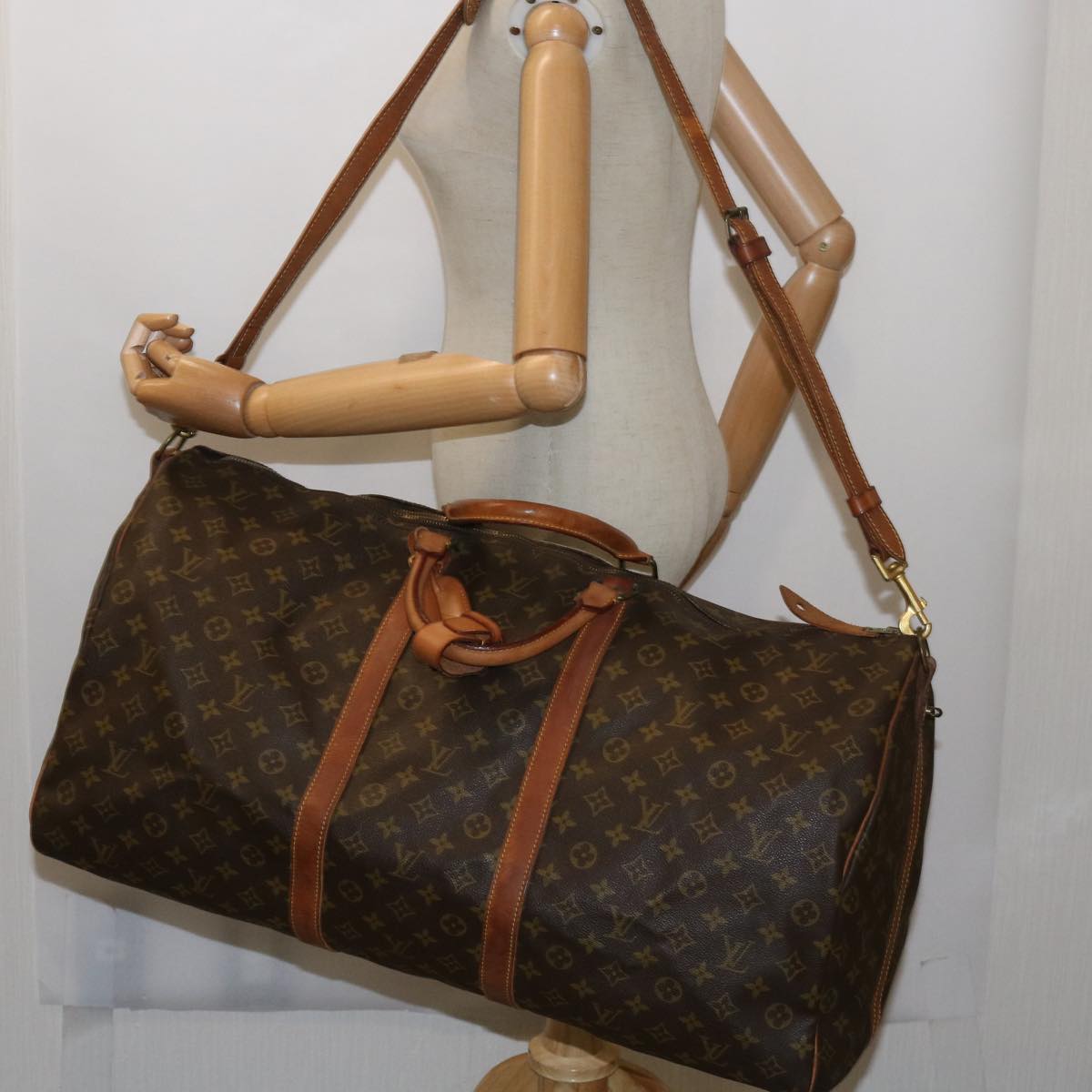 LOUIS VUITTON Monogram Keepall Bandouliere 60 Boston Bag M41412  ar10993B