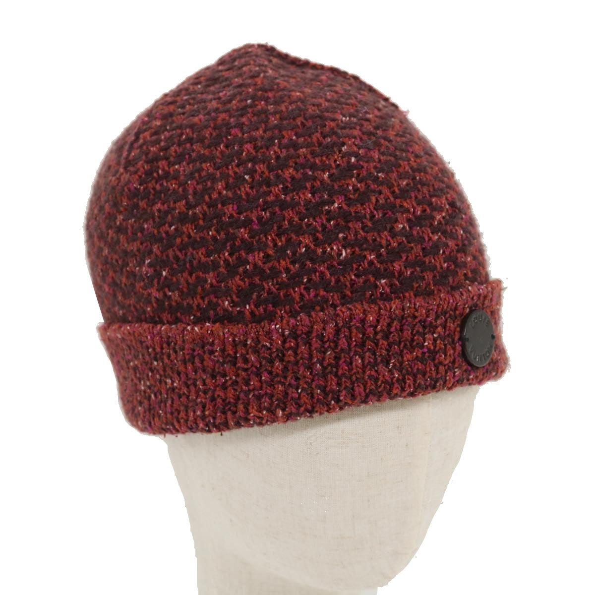 FENDI Beanie Watch Cap knitted Wool Brown Red  ar6833