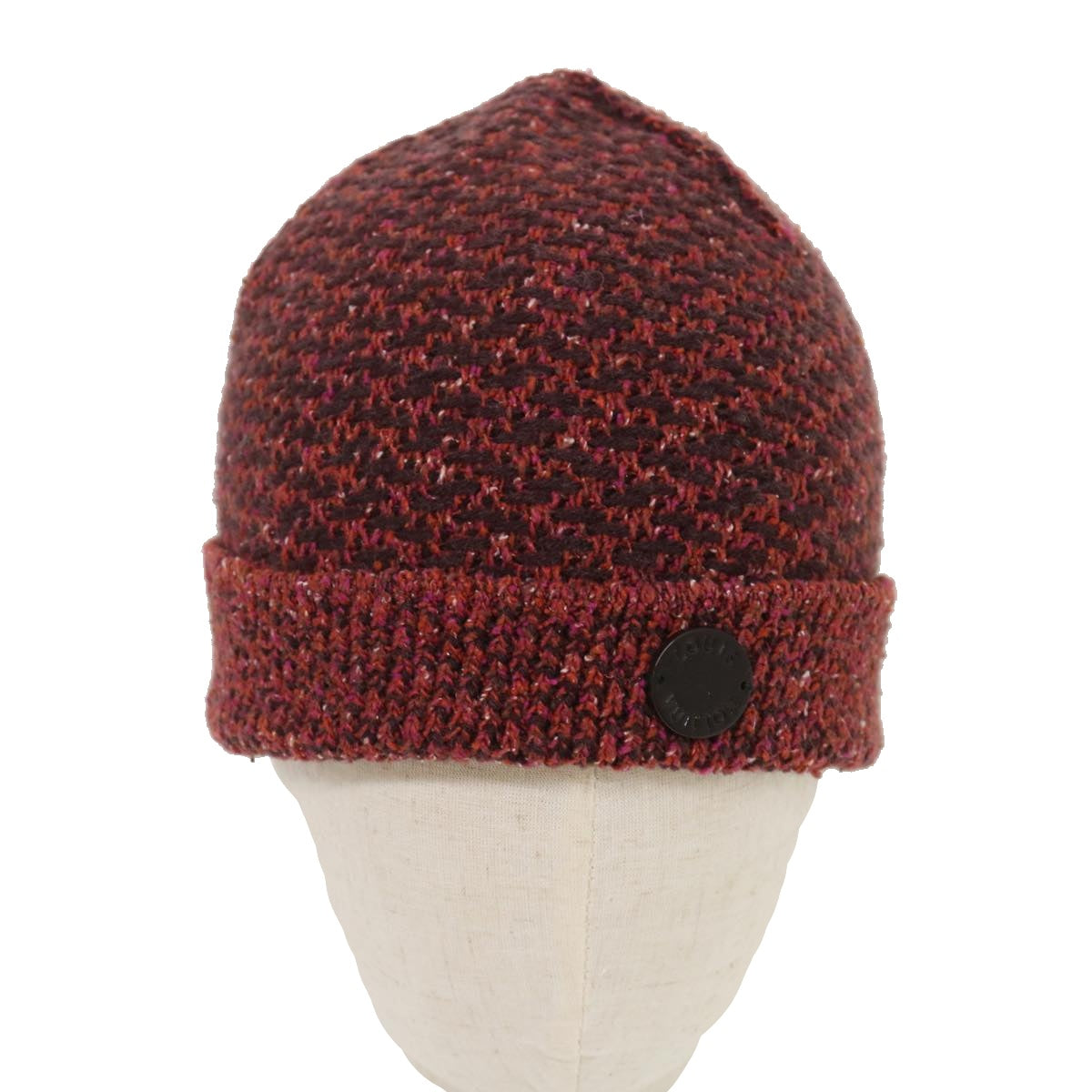 FENDI Beanie Watch Cap knitted Wool Brown Red  ar6833