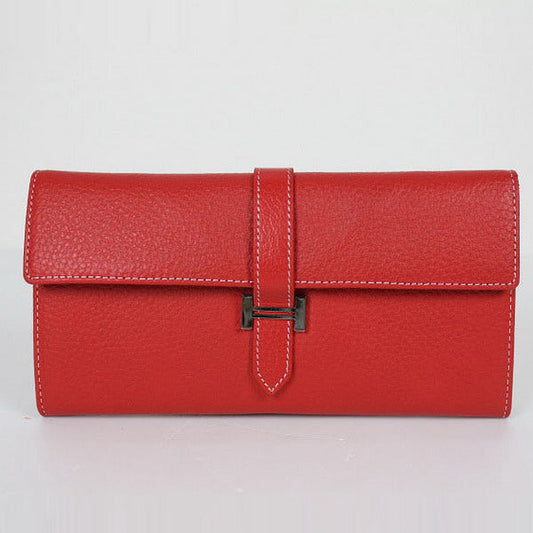 Hermes Wallet H2035 Wallet Lambskin Red