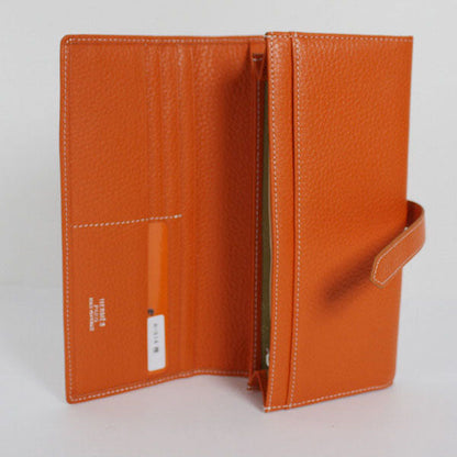 Hermes Wallet H514 Wallet Lambskin Orange