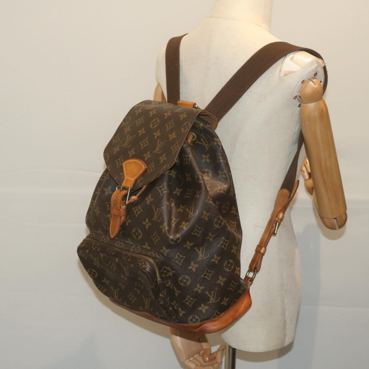 LOUIS VUITTON Monogram Montsouris GM Backpack M51135  bs11363