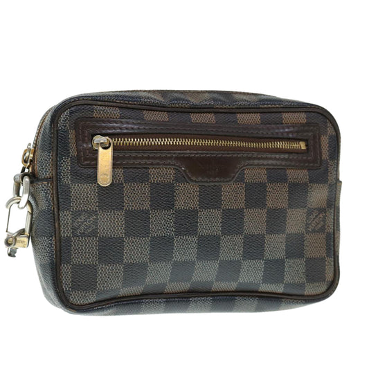 LOUIS VUITTON Damier Ebene Pochette Billets Macau Clutch Bag N61739 Auth bs11529