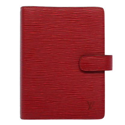 LOUIS VUITTON Epi Agenda MM Day Planner Cover Red R20047  bs7786