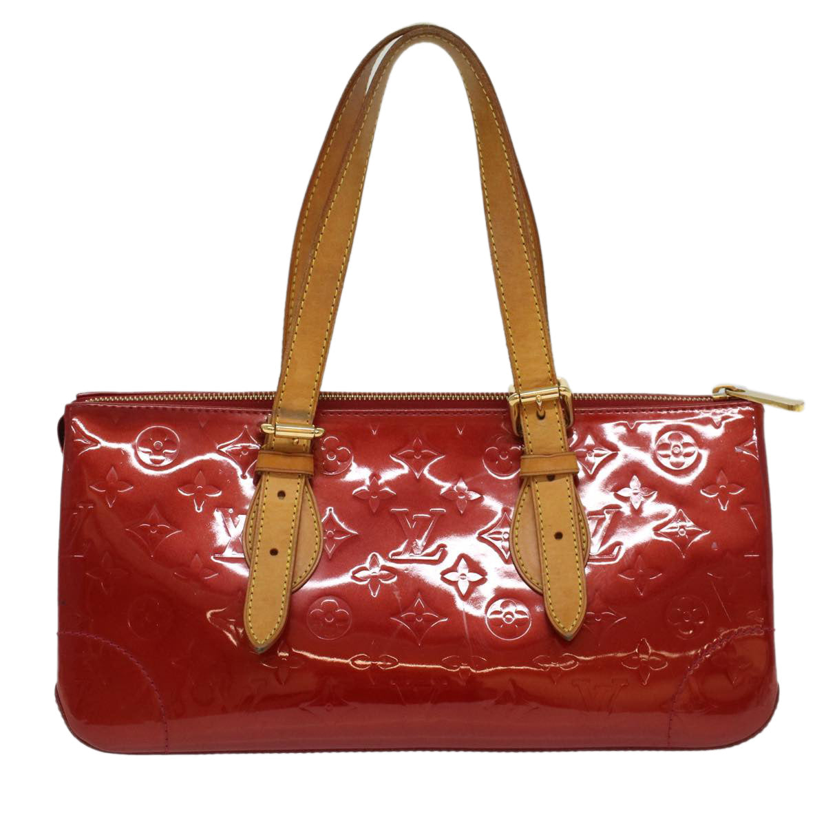 LOUIS VUITTON Monogram Vernis Rosewood Avenue Hand Bag Red M93507  bs7894