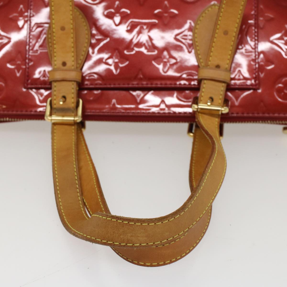 LOUIS VUITTON Monogram Vernis Rosewood Avenue Hand Bag Red M93507  bs7894