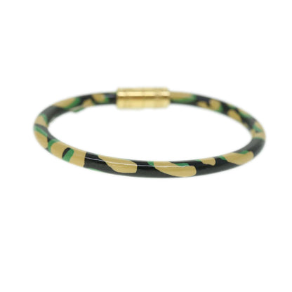 LOUIS VUITTON Vernis Leopard Brassle Bracelet Blue Infini  bs7940