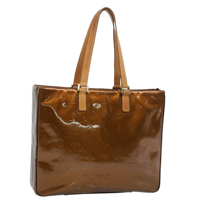 LOUIS VUITTON Monogram Vernis Columbus Tote Bag Bronze M91134  bs8005