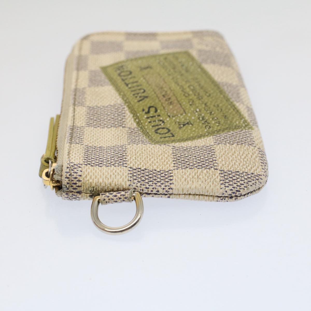 LOUIS VUITTON Damier Azur Pochette Cles Compris Coin Purse N63085  bs8121