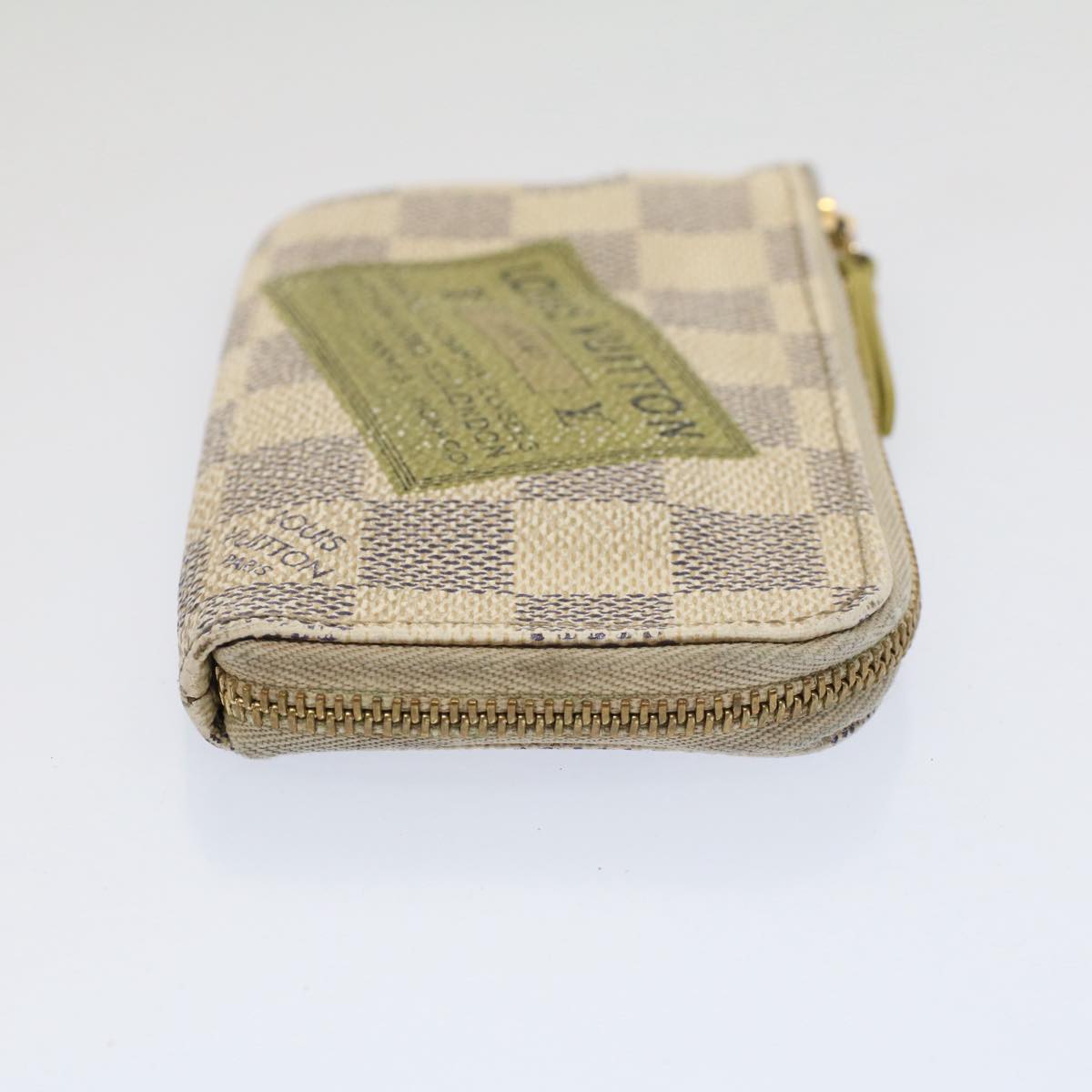 LOUIS VUITTON Damier Azur Pochette Cles Compris Coin Purse N63085  bs8121