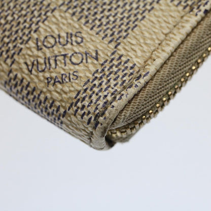 LOUIS VUITTON Damier Azur Pochette Cles Compris Coin Purse N63085  bs8121