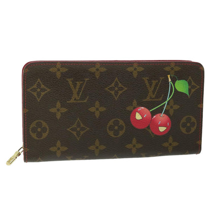 LOUIS VUITTON Monogram Cherry Porte Monnaie Zip Long Wallet M95006 Auth bs8229