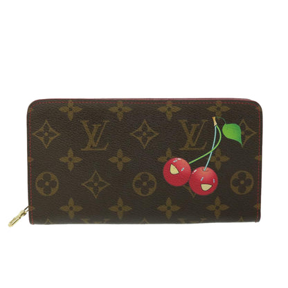 LOUIS VUITTON Monogram Cherry Porte Monnaie Zip Long Wallet M95006 Auth bs8229