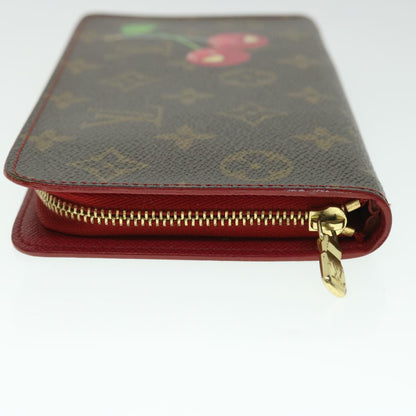 LOUIS VUITTON Monogram Cherry Porte Monnaie Zip Long Wallet M95006 Auth bs8229