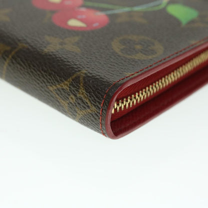 LOUIS VUITTON Monogram Cherry Porte Monnaie Zip Long Wallet M95006 Auth bs8229