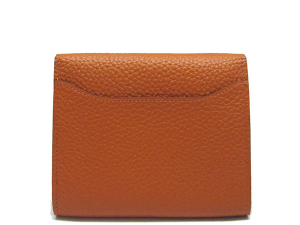 Hermes Wallet H2006 Ladies Cow Leather Orange