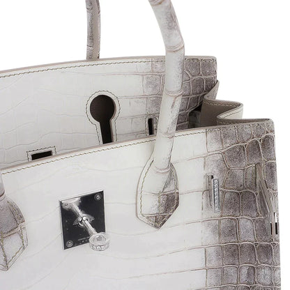 Hermes Birkin 30 Bag Diamond Himalayan Himalaya Handmade Blanc Crocodile White Gold Hardware